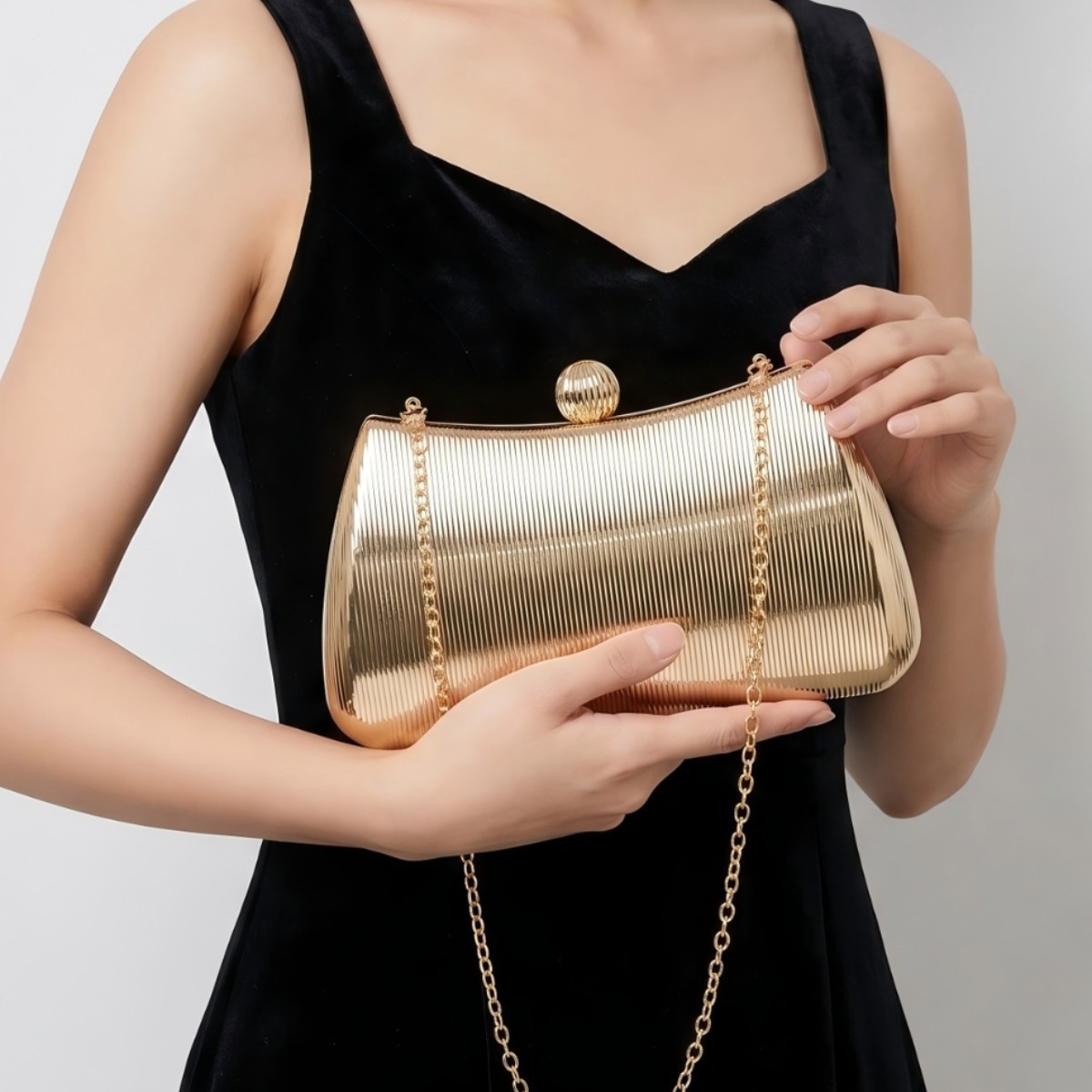 Luxury Bags Gold - Borsa da sera elegante da donna,