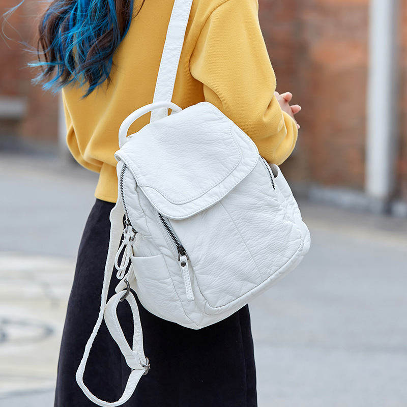 Luxury Bags White - Zaino da donna zaino in pelle