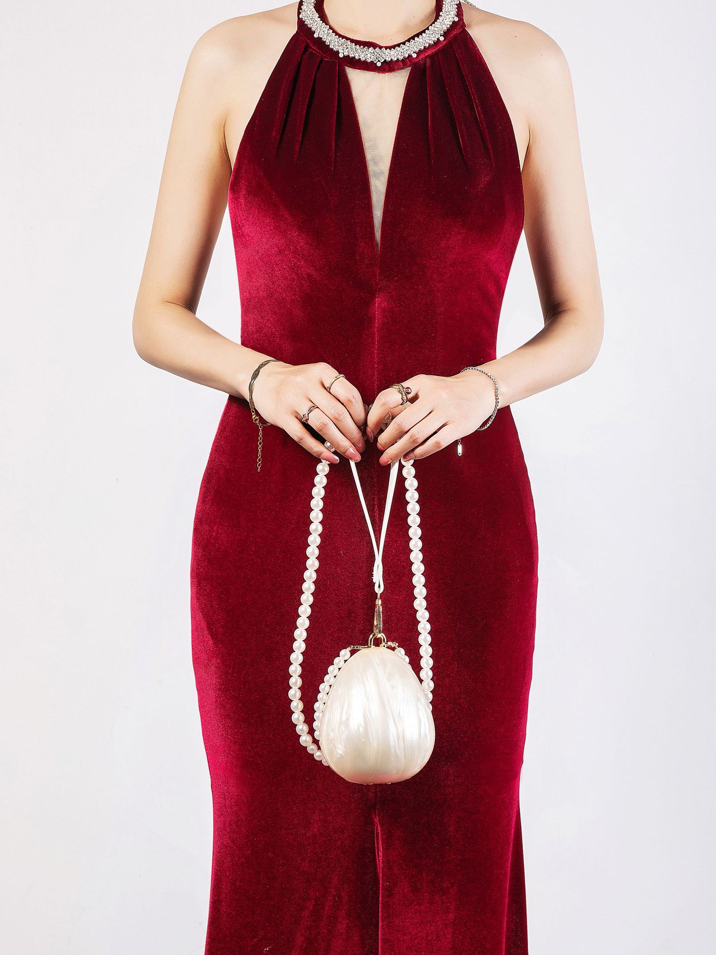Luxury Bags White - Borsa Clutch di Lusso a Forma