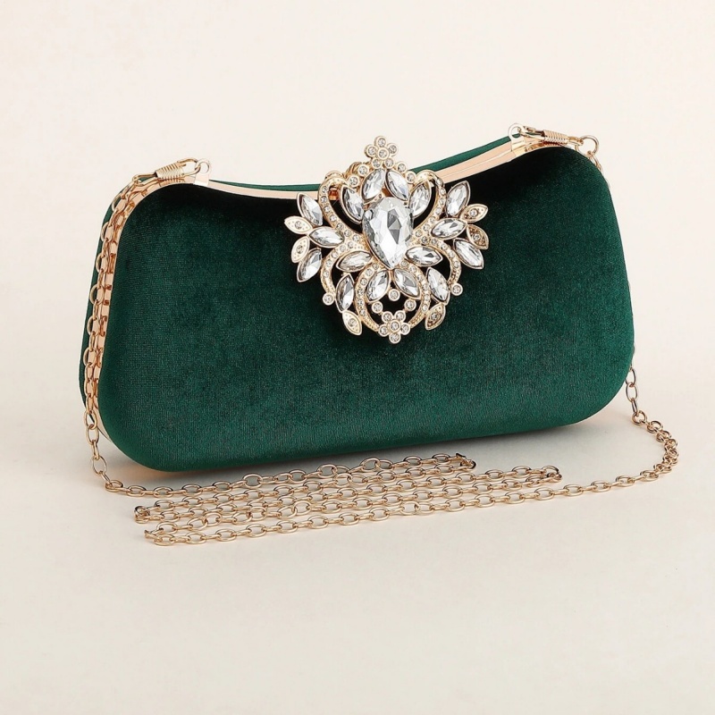 Borsa Clutch in Velluto Verde  - Luxury Bags Gold recensione e prezzo