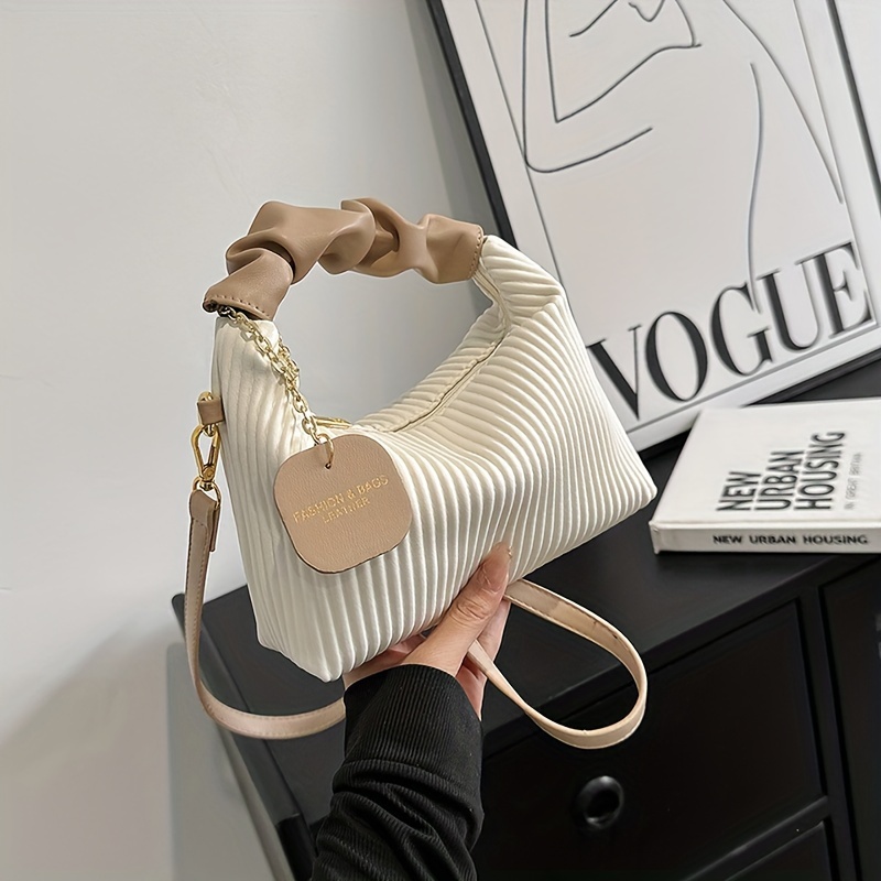 Borsa a Tracolla Hobo Plissett - Luxury Bags White recensione e prezzo