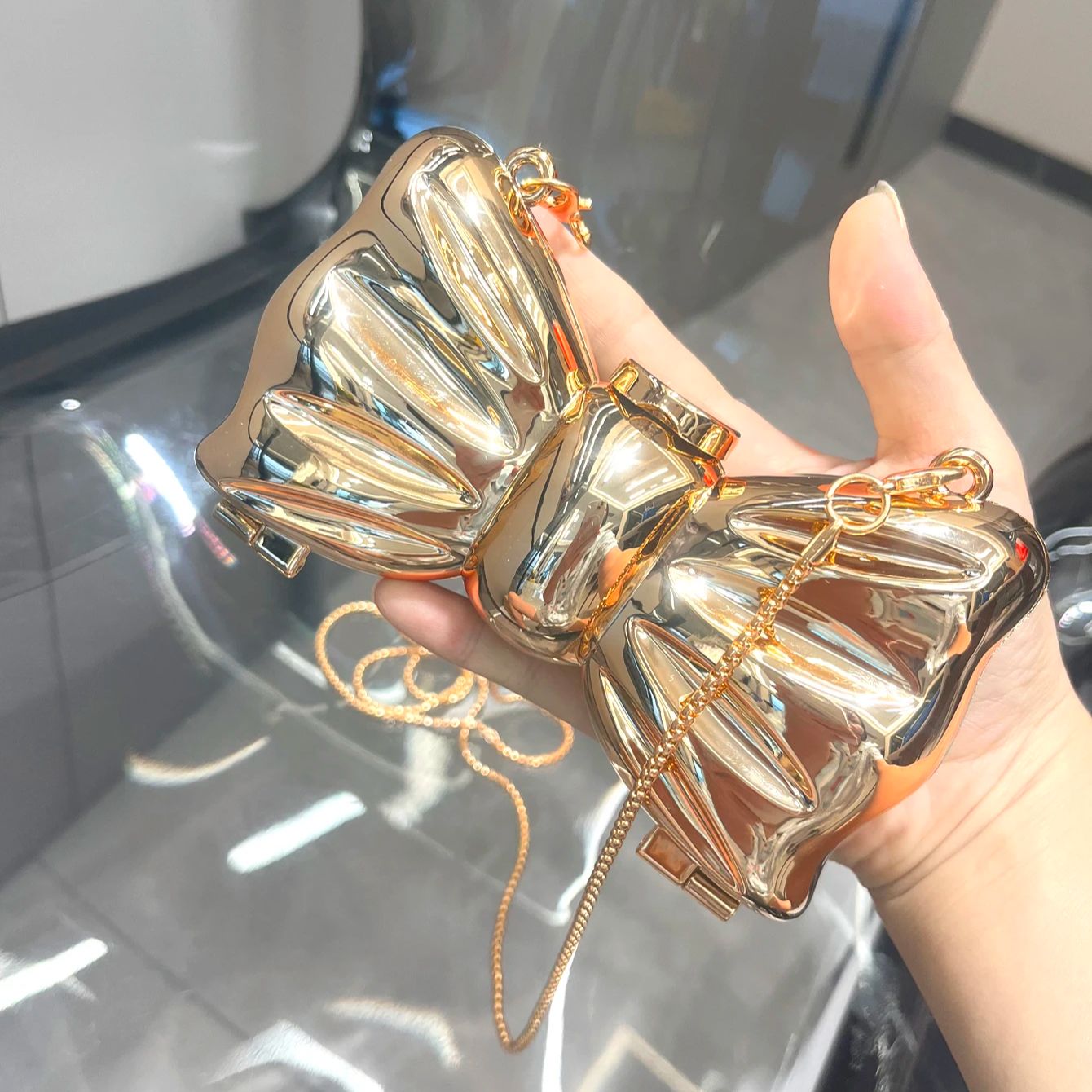 Borsa da sera dorata Borse e b - Luxury Bags Trending recensione e prezzo