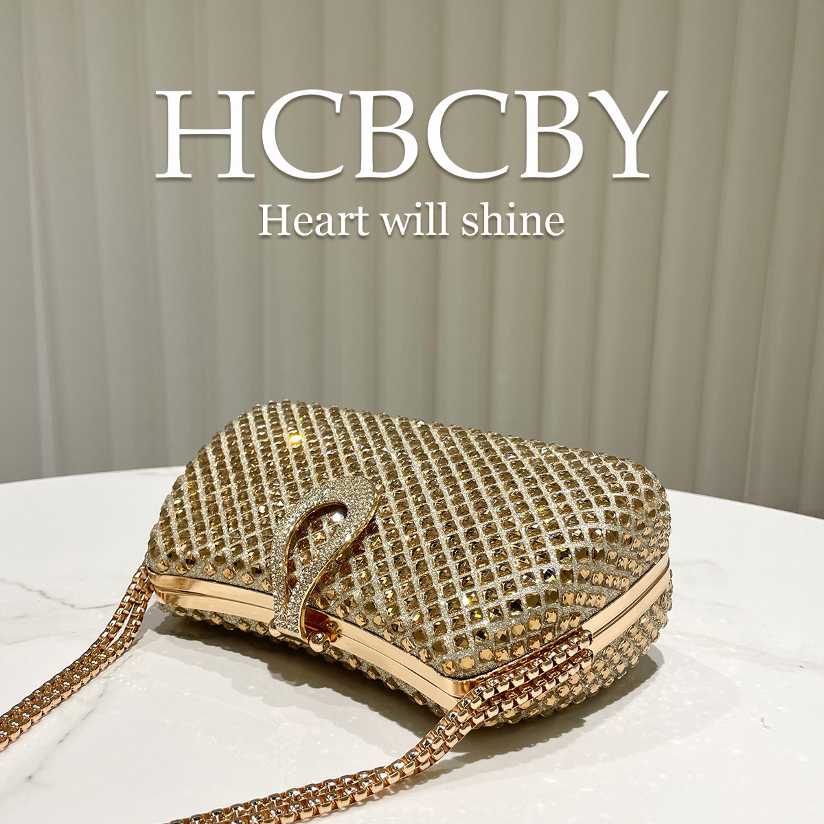 Borsa da sera di lusso con dia - Luxury Bags Gold recensione e prezzo