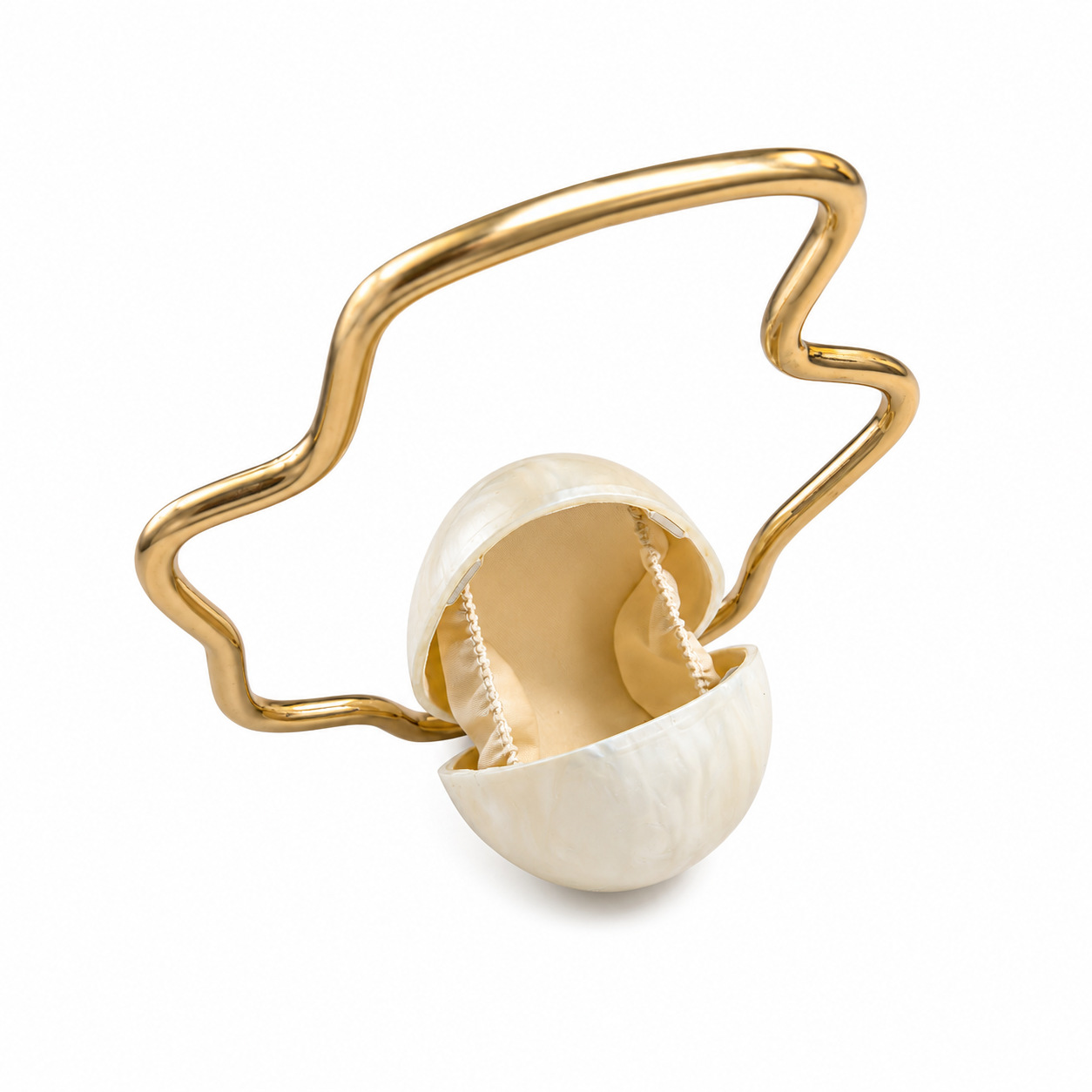 Mini Borsa a Uovo in Acrilico  - Luxury Bags Gold recensione e prezzo