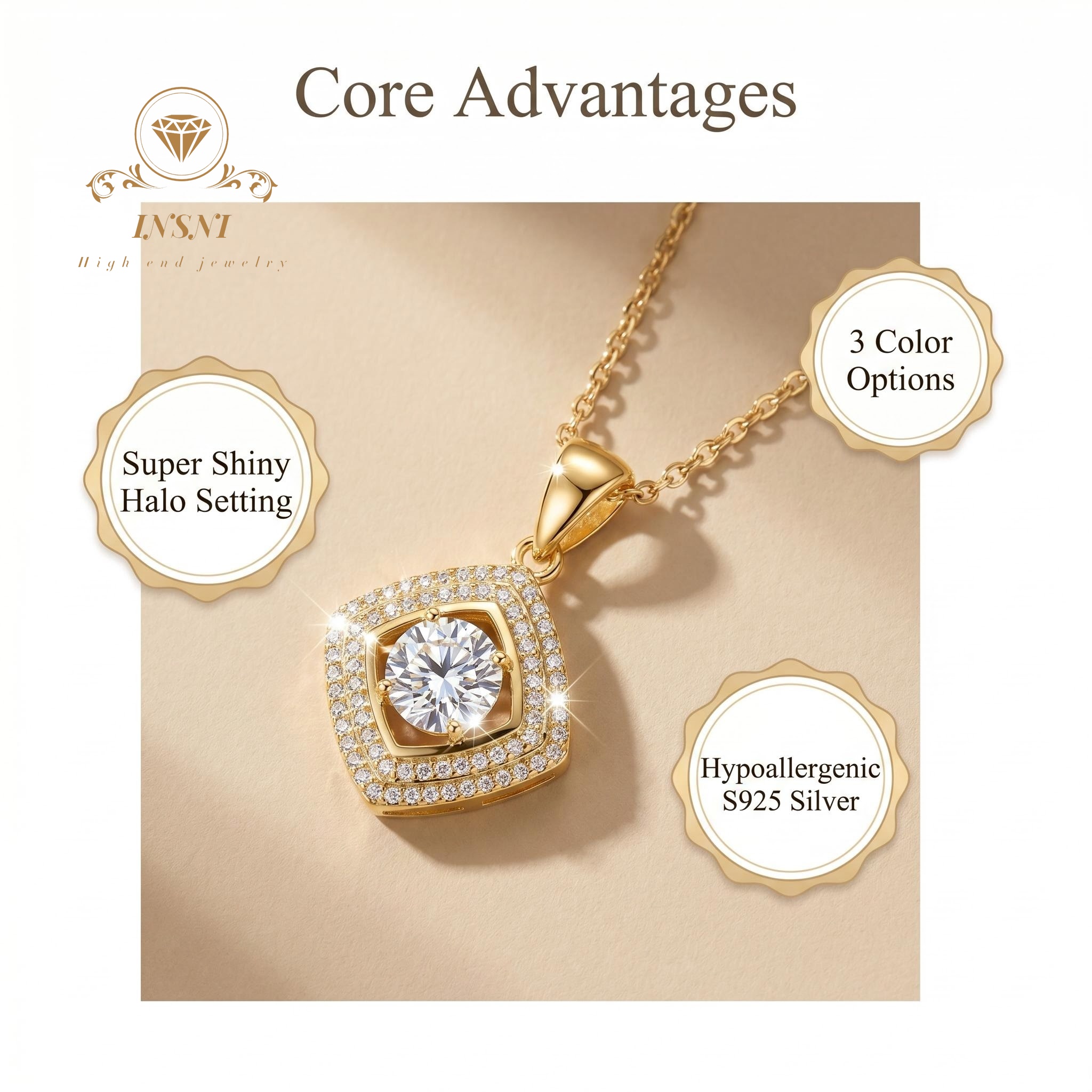 Collana con Pendente Quadrato  - Luxury Bags That Are Affordable recensione e prezzo